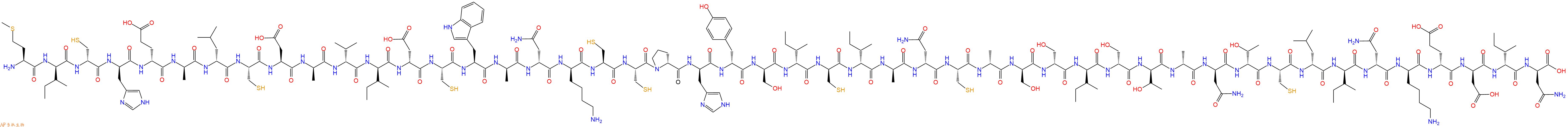 专肽生物产品H2N-Met-DIle-DCys-DHis-DGlu-DAla-DLeu-Cys-Asp-DAla-DVal-DIle-DAsp-Cys-Trp-DAla-DAsn-DLys-Cys-Cys-DPro-DHis-DTyr-DSer-DIle-DCys-DIle-DAla-DAsn-Cys-DAla-DSer-DSer-DIle-DSer-DThr-DAla-DAsn-DThr-Cys-DLeu-DIle-DAsn-DLys-DGlu-DAsp-DIle-DAsn-OH