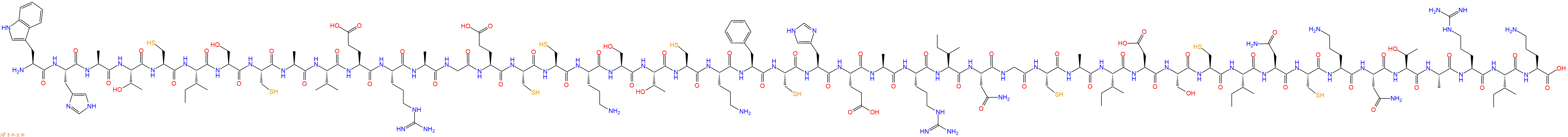 专肽生物产品H2N-Trp-His-Ala-Thr-Cys-Ile-Ser-Cys-Ala-Val-Glu-Arg-Ala-Gly-Glu-Cys-Cys-Orn-Ser-Thr-Cys-Orn-Phe-Cys-His-Glu-Ala-Arg-Ile-Asn-Gly-Cys-Ala-Ile-Asp-Ser-Cys-Ile-Asn-Cys-Orn-Asn-Thr-Ala-Arg-Ile-Orn-OH