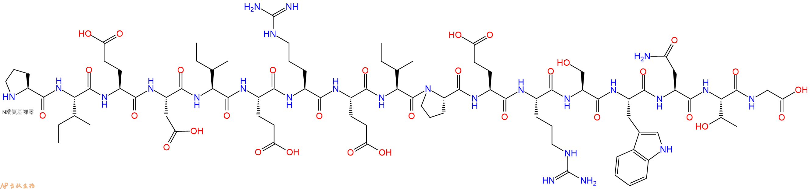 专肽生物产品H2N-Pro-Ile-Glu-Asp-Ile-Glu-Arg-Glu-Ile-Pro-Glu-Arg-Ser-Trp-Asn-Thr-Gly-OH