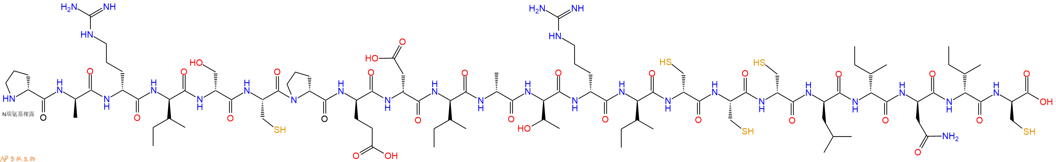 专肽生物产品H2N-DPro-DAla-DArg-DIle-DSer-Cys-DPro-DGlu-DAsp-DIle-DAla-DThr-DArg-DIle-DCys-Cys-DCys-DLeu-DIle-DAsn-DIle-DCys-OH