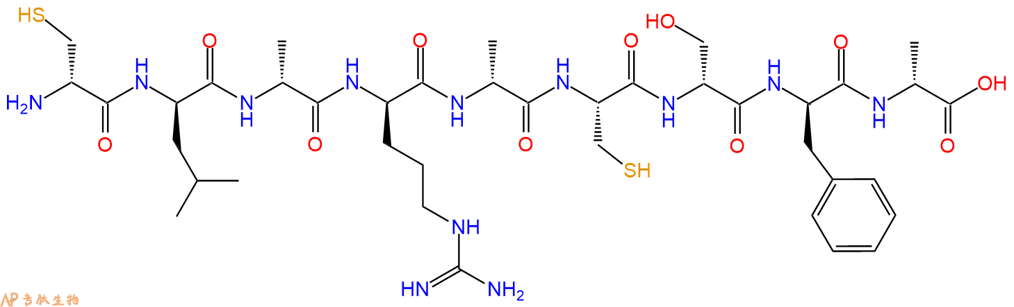 专肽生物产品H2N-DCys-DLeu-DAla-DArg-DAla-Cys-DSer-DPhe-DAla-OH