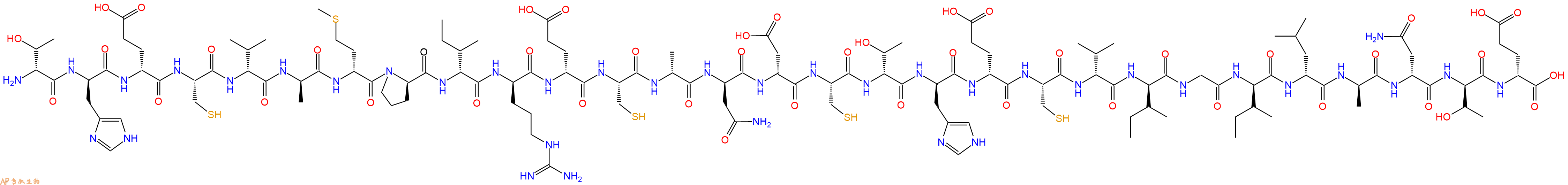 专肽生物产品H2N-DThr-DHis-DGlu-Cys-DVal-DAla-DMet-DPro-DIle-DArg-DGlu-Cys-DAla-DAsn-DAsp-Cys-DThr-DHis-DGlu-Cys-DVal-DIle-Gly-DIle-DLeu-DAla-DAsn-DThr-DGlu-OH
