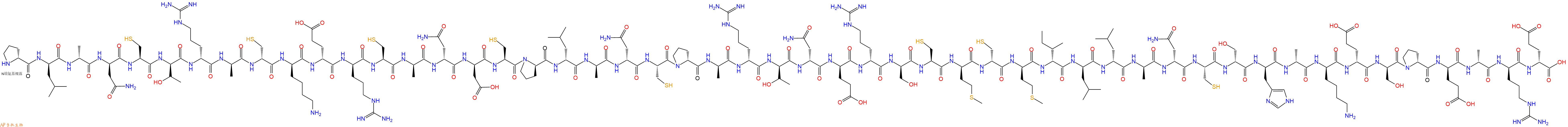 专肽生物产品H2N-DPro-DLeu-DAla-DAsn-Cys-DThr-DArg-DAla-DCys-DLys-DGlu-DArg-Cys-DAla-DAsn-DAsp-Cys-DPro-DLeu-DAla-DAsn-Cys-DPro-DAla-DArg-DThr-DAsn-DGlu-DArg-DSer-Cys-DMet-DCys-DMet-DIle-DLeu-DLeu-DAla-DAsn-Cys-DSer-DHis-DAla-DLys-DGlu-DSer-DPro-DGlu-DAla-DArg-DGlu-OH