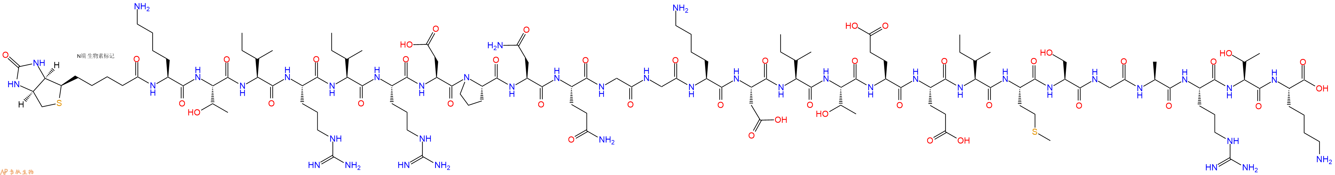 专肽生物产品Biotinyl-Lys-Thr-Ile-Arg-Ile-Arg-Asp-Pro-Asn-Gln-Gly-Gly-Lys-Asp-Ile-Thr-Glu-Glu-Ile-Met-Ser-Gly-Ala-Arg-Thr-Lys-OH