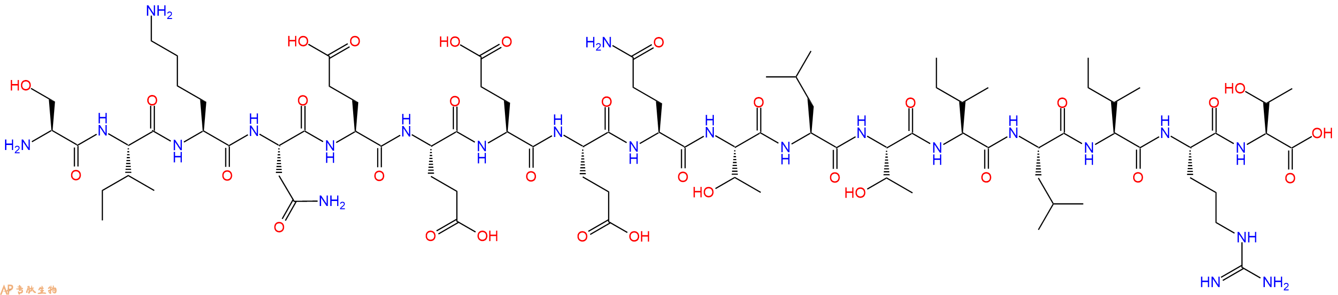 专肽生物产品H2N-Ser-Ile-Lys-Asn-Glu-Glu-Glu-Glu-Gln-Thr-Leu-Thr-Ile-Leu-Ile-Arg-Thr-OH