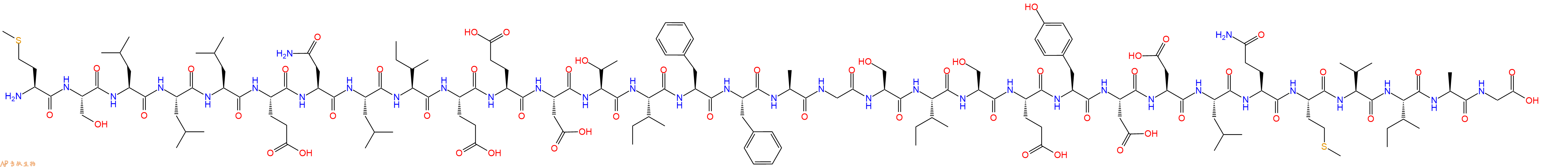 专肽生物产品H2N-Met-Ser-Leu-Leu-Leu-Glu-Asn-Leu-Ile-Glu-Glu-Asp-Thr-Ile-Phe-Phe-Ala-Gly-Ser-Ile-Ser-Glu-Tyr-Asp-Asp-Leu-Gln-Met-Val-Ile-Ala-Gly-OH
