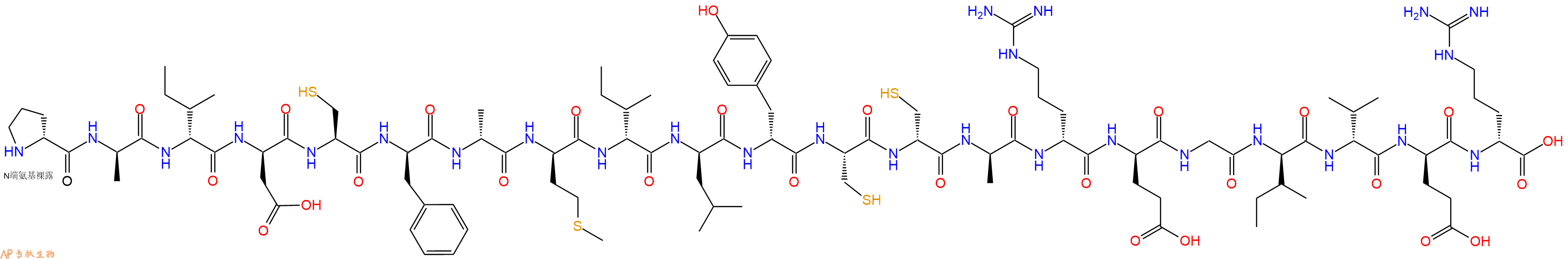 专肽生物产品H2N-DPro-DAla-DIle-DAsp-Cys-DPhe-DAla-DMet-DIle-DLeu-DTyr-Cys-DCys-DAla-DArg-DGlu-Gly-DIle-DVal-DGlu-DArg-OH
