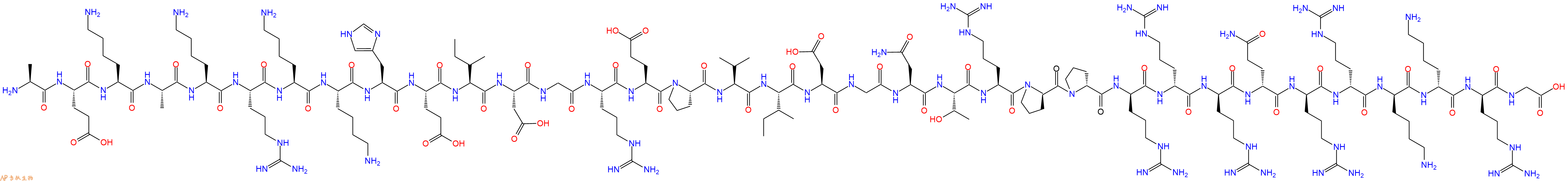 专肽生物产品H2N-Ala-Glu-Lys-Ala-Lys-Arg-Lys-Lys-His-Glu-Ile-Asp-Gly-Arg-Glu-Pro-Val-Ile-Asp-Gly-Asn-Thr-Arg-DPro-DPro-DArg-DArg-DArg-DGln-DArg-DArg-DLys-DLys-DArg-Gly-OH