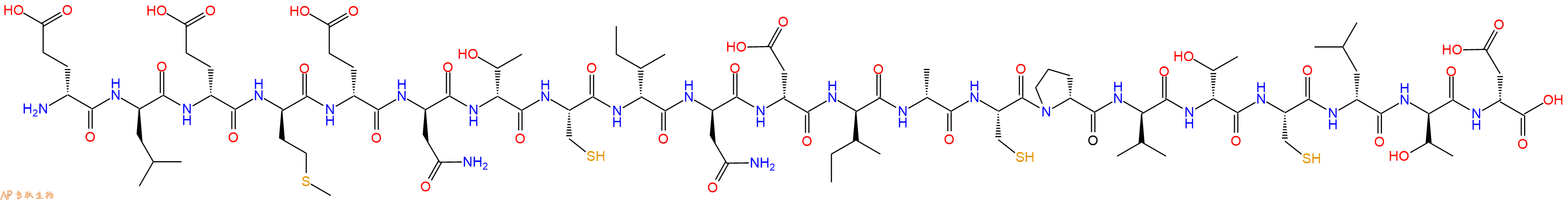 专肽生物产品H2N-DGlu-DLeu-DGlu-DMet-DGlu-DAsn-DThr-Cys-DIle-DAsn-DAsp-DIle-DAla-Cys-DPro-DVal-DThr-Cys-DLeu-DThr-DAsp-OH