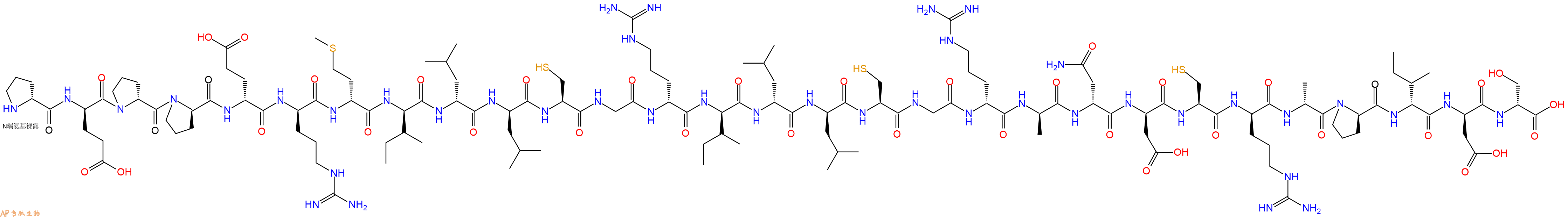 专肽生物产品H2N-DPro-DGlu-DPro-DPro-DGlu-DArg-DMet-DIle-DLeu-DLeu-Cys-Gly-DArg-DIle-DLeu-DLeu-Cys-Gly-DArg-DAla-DAsn-DAsp-Cys-DArg-DAla-DPro-DIle-DAsp-DSer-OH