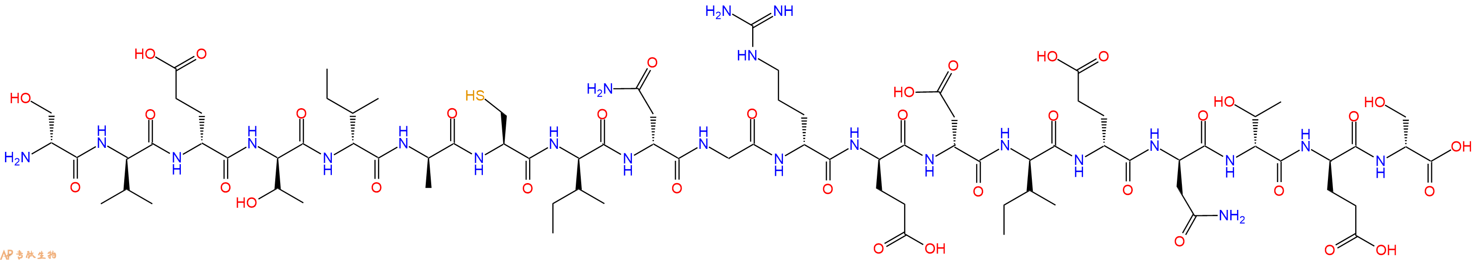 专肽生物产品H2N-DSer-DVal-DGlu-DThr-DIle-DAla-Cys-DIle-DAsn-Gly-DArg-DGlu-DAsp-DIle-DGlu-DAsn-DThr-DGlu-DSer-OH