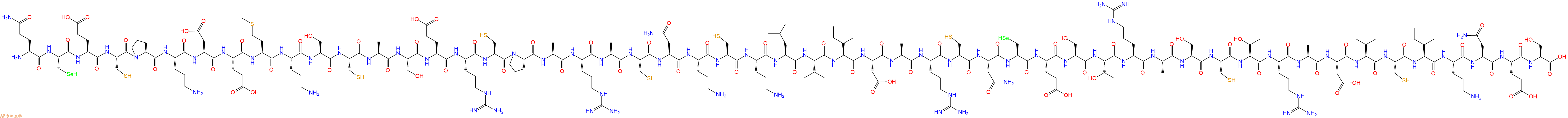 专肽生物产品H2N-Gln-Sec-Glu-Cys-Pro-Orn-Asp-Glu-Met-Orn-Ser-Cys-Ala-Ser-Glu-Arg-Cys-Pro-Ala-Arg-Ala-Cys-Asn-Orn-Cys-Orn-Leu-Val-Ile-Asp-Ala-Arg-Cys-Asn-Sec-Glu-Ser-Thr-Arg-Ala-Ser-Cys-Thr-Arg-Ala-Asp-Ile-Cys-Ile-Orn-Asn-Glu-Ser-OH