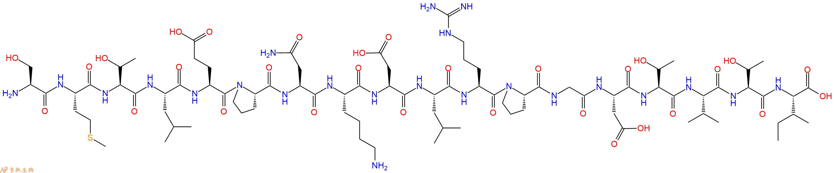专肽生物产品H2N-Ser-Met-Thr-Leu-Glu-Pro-Asn-Lys-Asp-Leu-Arg-Pro-Gly-Asp-Thr-Val-Thr-Ile-OH