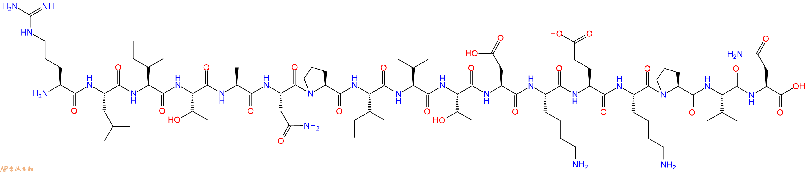专肽生物产品H2N-Arg-Leu-Ile-Thr-Ala-Asn-Pro-Ile-Val-Thr-Asp-Lys-Glu-Lys-Pro-Val-Asn-OH