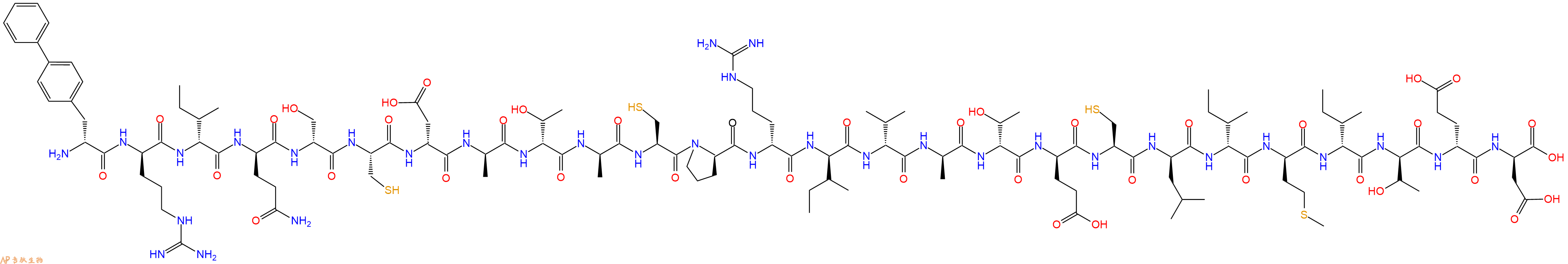 专肽生物产品H2N-DBip-DArg-DIle-DGln-DSer-Cys-DAsp-DAla-DThr-DAla-Cys-DPro-DArg-DIle-DVal-DAla-DThr-DGlu-Cys-DLeu-DIle-DMet-DIle-DThr-DGlu-DAsp-OH