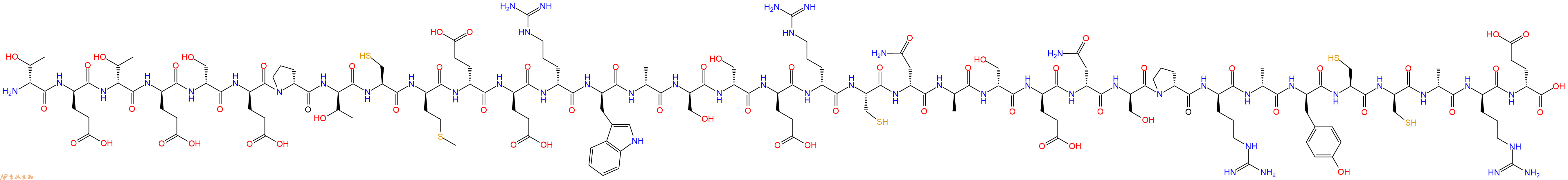 专肽生物产品H2N-DThr-DGlu-DThr-DGlu-DSer-DGlu-DPro-DThr-Cys-DMet-DGlu-DGlu-DArg-DTrp-DAla-DSer-DSer-DGlu-DArg-Cys-DAsn-DAla-DSer-DGlu-DAsn-DSer-DPro-DArg-DAla-DTyr-Cys-DCys-DAla-DArg-DGlu-OH