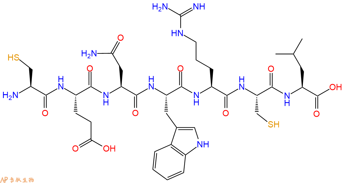 专肽生物产品H2N-Cys-Glu-Asn-Trp-Arg-Cys-Leu-OH