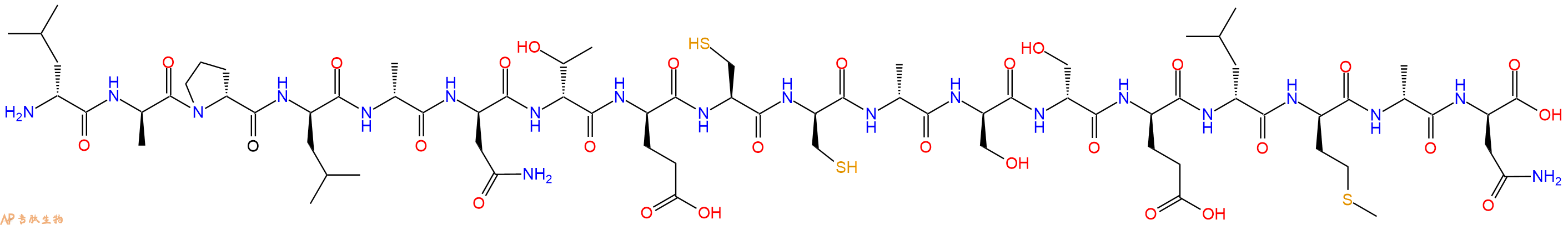 专肽生物产品H2N-DLeu-DAla-DPro-DLeu-DAla-DAsn-DThr-DGlu-Cys-DCys-DAla-DSer-DSer-DGlu-DLeu-DMet-DAla-DAsn-OH