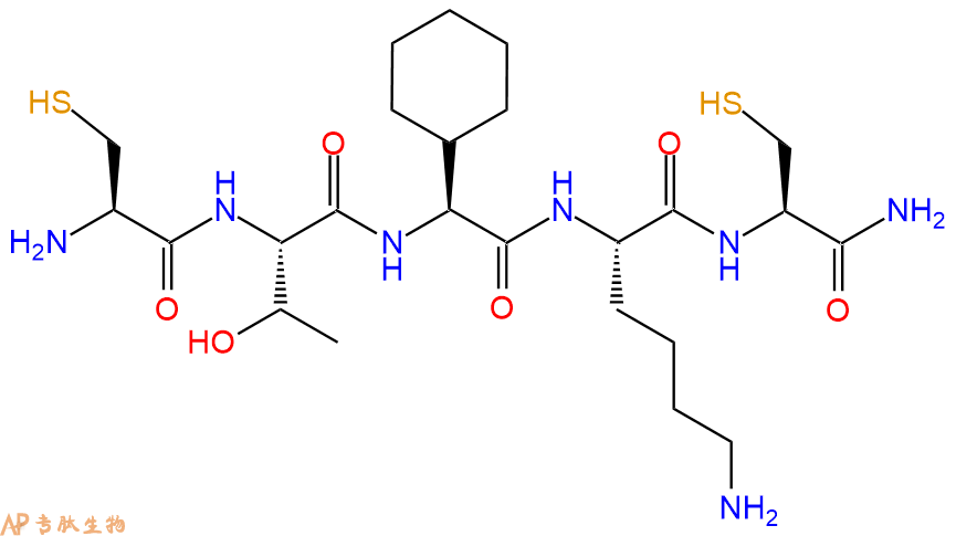 专肽生物产品H2N-Cys-Thr-Chg-Lys-Cys-CONH2