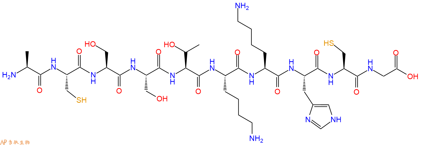 专肽生物产品H2N-Ala-Cys-Ser-Ser-Thr-Lys-Lys-His-Cys-Gly-OH