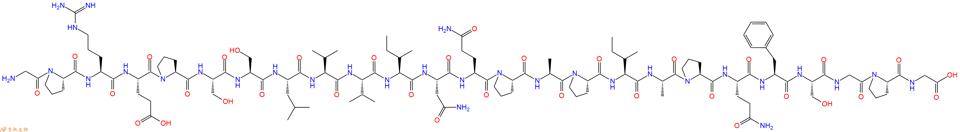专肽生物产品H2N-Gly-Pro-Arg-Glu-Pro-Ser-Ser-Leu-Val-Val-Ile-Asn-Gln-Pro-Ala-Pro-Ile-Ala-Pro-Gln-Phe-Ser-Gly-Pro-Gly-OH
