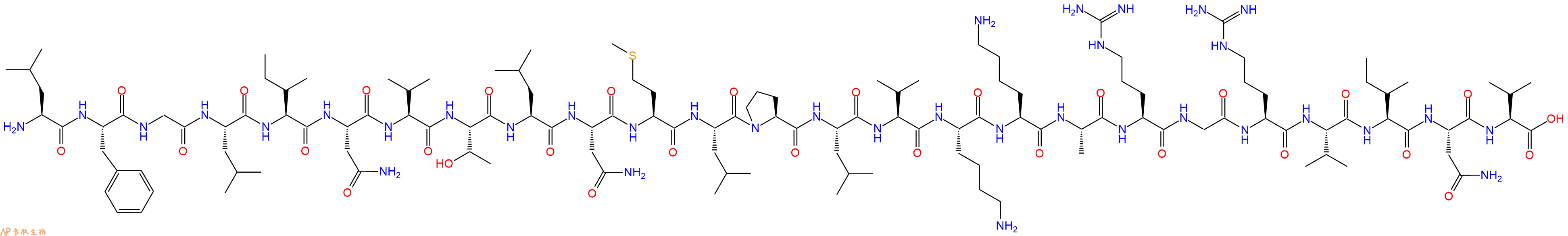 专肽生物产品H2N-Leu-Phe-Gly-Leu-Ile-Asn-Val-Thr-Leu-Asn-Met-Leu-Pro-Leu-Val-Lys-Lys-Ala-Arg-Gly-Arg-Val-Ile-Asn-Val-OH