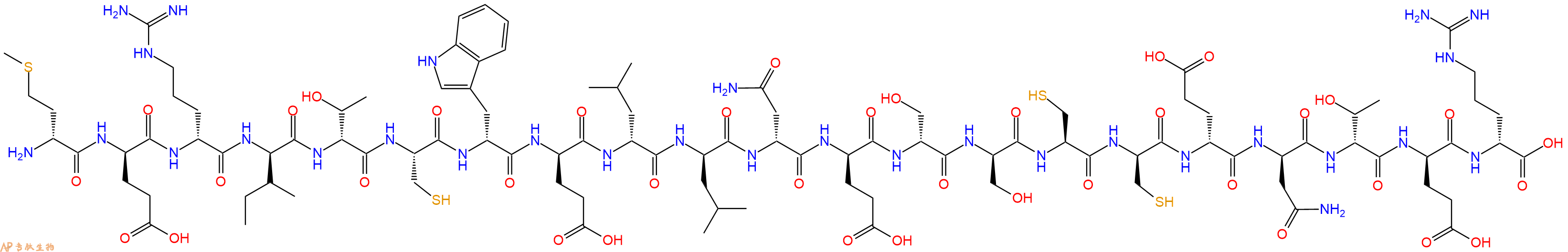 专肽生物产品H2N-DMet-DGlu-DArg-DIle-DThr-Cys-DTrp-DGlu-DLeu-DLeu-DAsn-DGlu-DSer-DSer-Cys-DCys-DGlu-DAsn-DThr-DGlu-DArg-OH