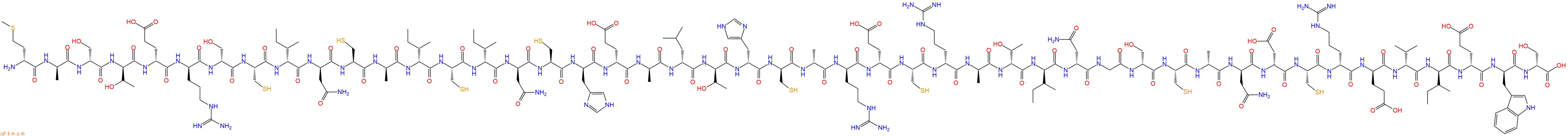 专肽生物产品H2N-DMet-DAla-DSer-DThr-DGlu-DArg-DSer-Cys-DIle-DAsn-Cys-DAla-DIle-Cys-DIle-DAsn-Cys-DHis-DGlu-DAla-DLeu-DThr-DHis-DCys-DAla-DArg-DGlu-Cys-DArg-DAla-DThr-DIle-DAsn-Gly-DSer-Cys-DAla-DAsn-DAsp-Cys-DArg-DGlu-DVal-DIle-DGlu-DTrp-DSer-OH