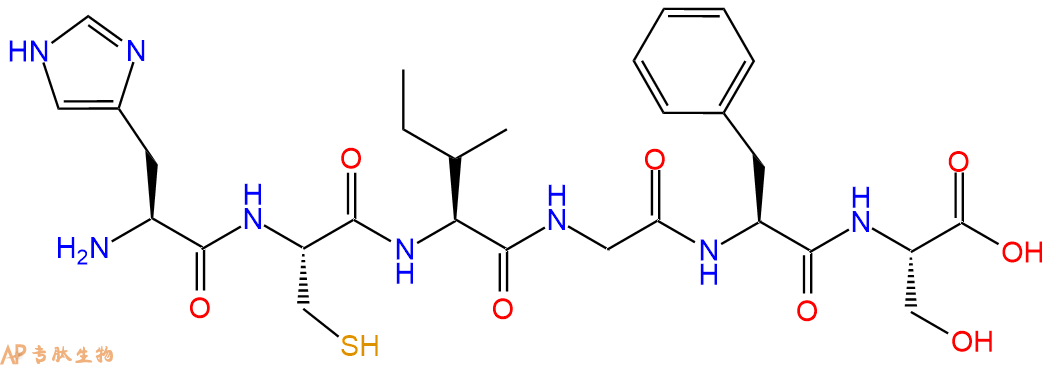专肽生物产品H2N-His-Cys-Ile-Gly-Phe-Ser-OH