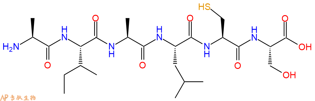 专肽生物产品H2N-Ala-Ile-Ala-Leu-Cys-Ser-OH