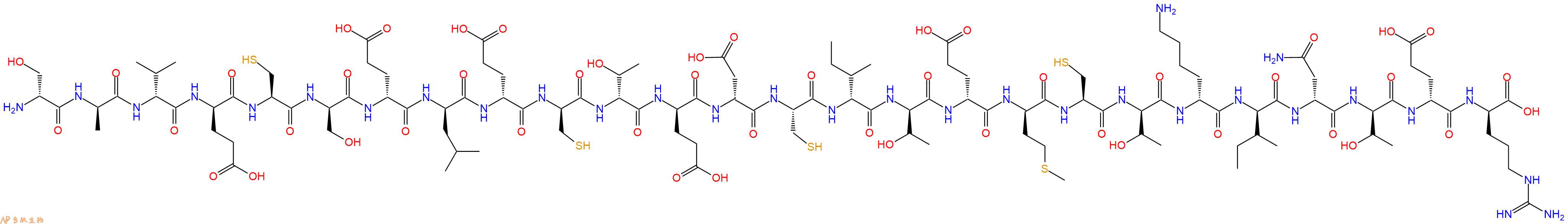 专肽生物产品H2N-DSer-DAla-DVal-DGlu-Cys-DSer-DGlu-DLeu-DGlu-DCys-DThr-DGlu-DAsp-Cys-DIle-DThr-DGlu-DMet-Cys-DThr-DLys-DIle-DAsn-DThr-DGlu-DArg-OH