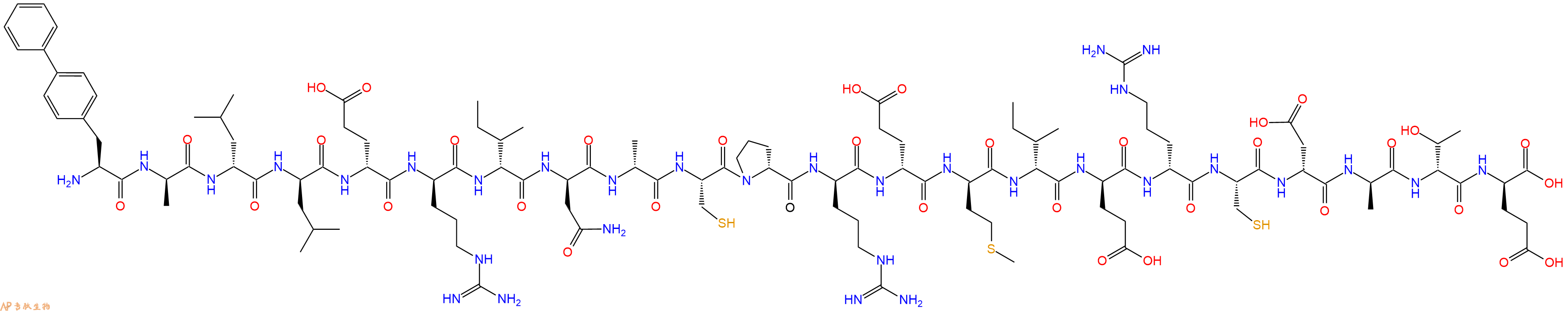 专肽生物产品H2N-Bip-DAla-DLeu-DLeu-DGlu-DArg-DIle-DAsn-DAla-Cys-DPro-DArg-DGlu-DMet-DIle-DGlu-DArg-Cys-DAsp-DAla-DThr-DGlu-OH