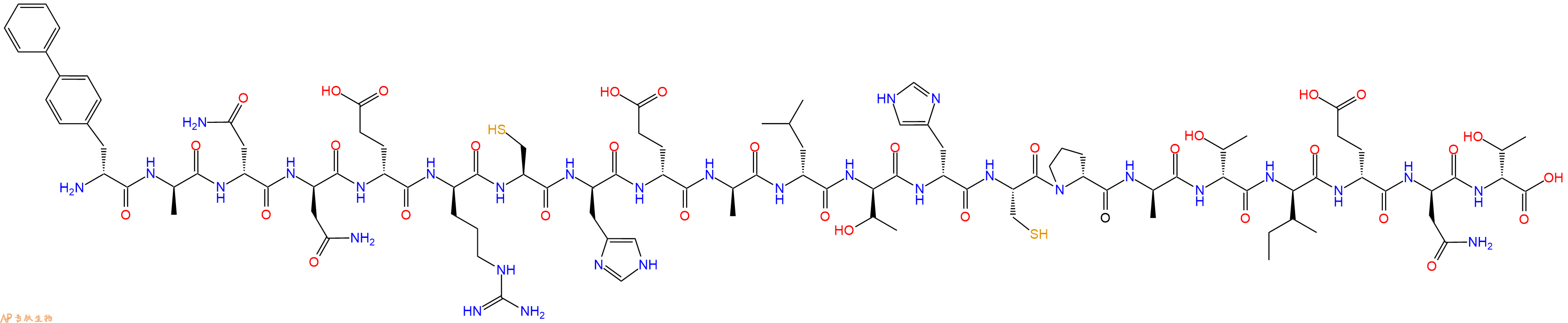 专肽生物产品H2N-DBip-DAla-DAsn-DAsn-DGlu-DArg-Cys-DHis-DGlu-DAla-DLeu-DThr-DHis-Cys-DPro-DAla-DThr-DIle-DGlu-DAsn-DThr-OH