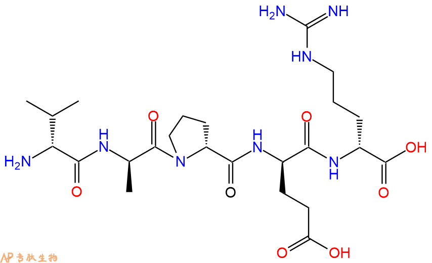 专肽生物产品H2N-DVal-DAla-DPro-DGlu-DArg-OH