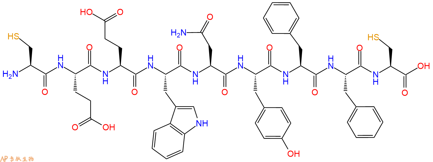 专肽生物产品H2N-Cys-Glu-Glu-Trp-Asn-Tyr-Phe-Phe-Cys-OH