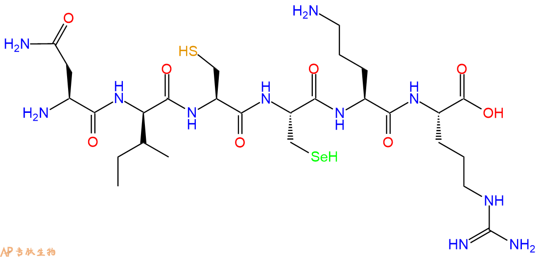 专肽生物产品H2N-Asn-DIle-Cys-Sec-Orn-Arg-OH