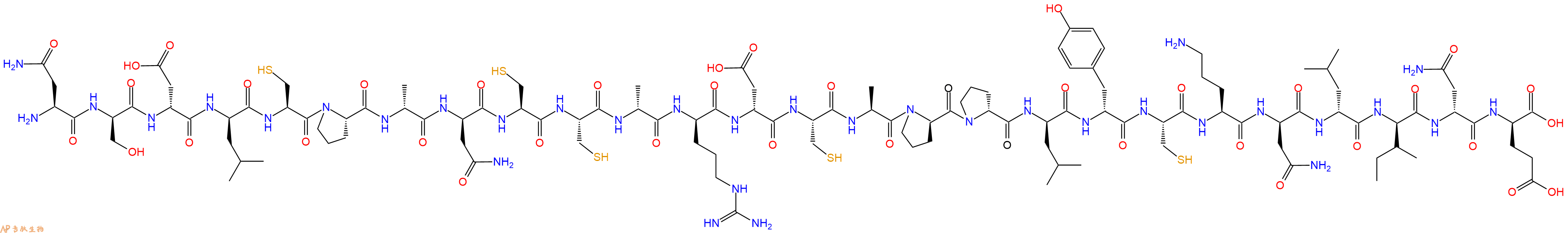 专肽生物产品H2N-Asn-DSer-DAsp-DLeu-Cys-Pro-DAla-DAsn-Cys-Cys-DAla-DArg-DAsp-Cys-Ala-DPro-DPro-DLeu-DTyr-Cys-Orn-DAsn-DLeu-DIle-DAsn-DGlu-OH