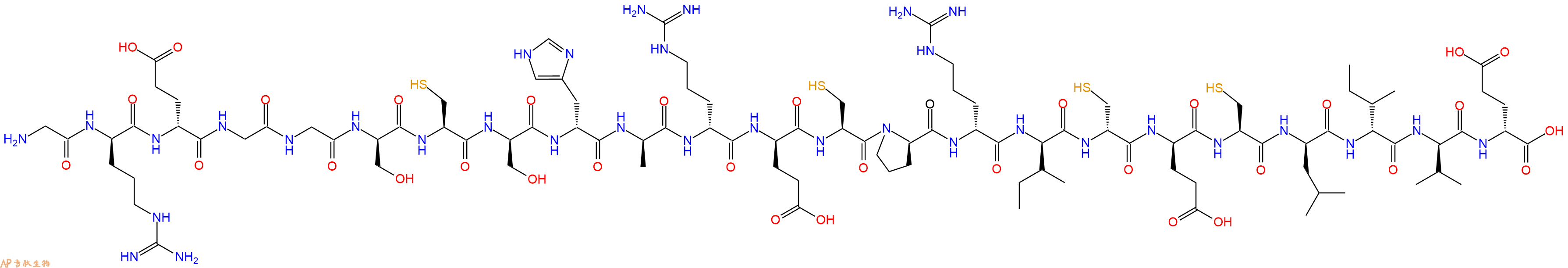 专肽生物产品H2N-Gly-DArg-DGlu-Gly-Gly-DSer-Cys-DSer-DHis-DAla-DArg-DGlu-Cys-DPro-DArg-DIle-DCys-DGlu-Cys-DLeu-DIle-DVal-DGlu-OH