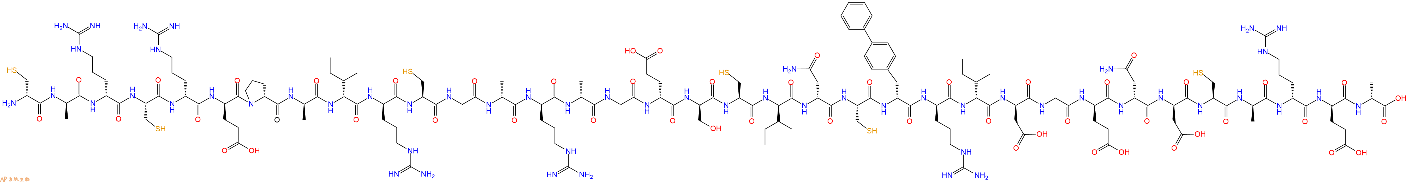 专肽生物产品H2N-DCys-DAla-DArg-Cys-DArg-DGlu-DPro-DAla-DIle-DArg-Cys-Gly-DAla-DArg-DAla-Gly-DGlu-DSer-Cys-DIle-DAsn-Cys-DBip-DArg-DIle-DAsp-Gly-DGlu-DAsn-DAsp-Cys-DAla-DArg-DGlu-DAla-OH