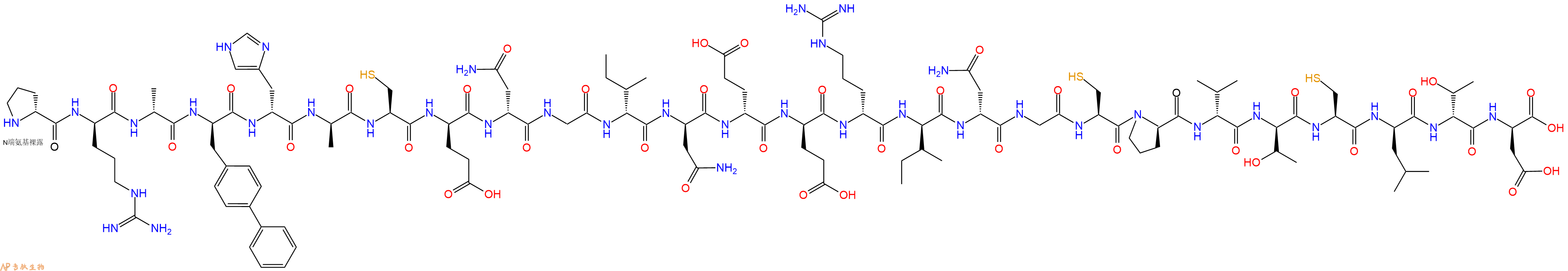 专肽生物产品H2N-DPro-DArg-DAla-DBip-DHis-DAla-Cys-DGlu-DAsn-Gly-DIle-DAsn-DGlu-DGlu-DArg-DIle-DAsn-Gly-Cys-DPro-DVal-DThr-Cys-DLeu-DThr-DAsp-OH