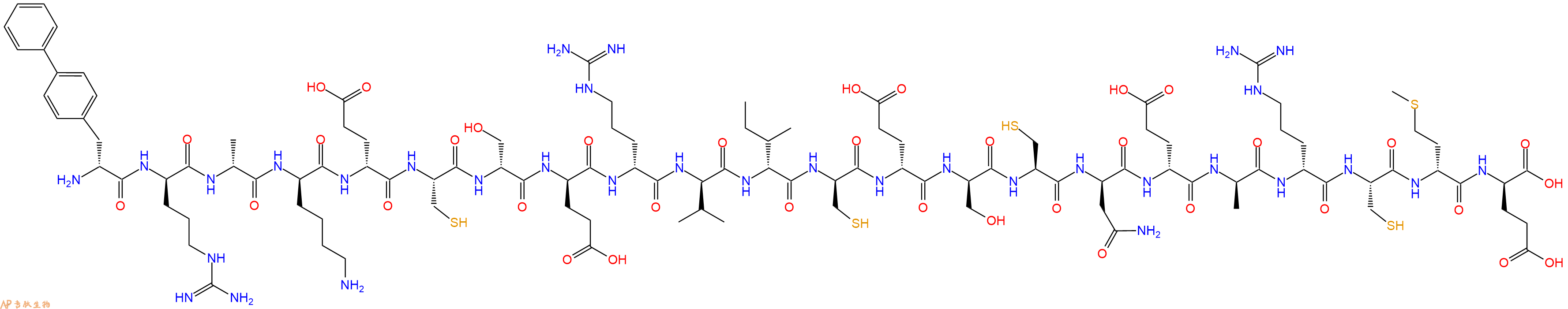 专肽生物产品H2N-DBip-DArg-DAla-DLys-DGlu-Cys-DSer-DGlu-DArg-DVal-DIle-DCys-DGlu-DSer-Cys-DAsn-DGlu-DAla-DArg-Cys-DMet-DGlu-OH