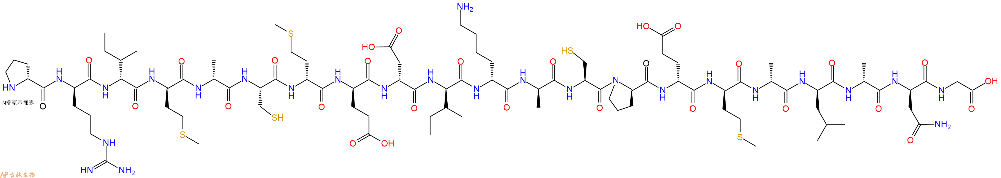 专肽生物产品H2N-DPro-DArg-DIle-DMet-DAla-Cys-DMet-DGlu-DAsp-DIle-DLys-DAla-Cys-DPro-DGlu-DMet-DAla-DLeu-DAla-DAsn-Gly-OH
