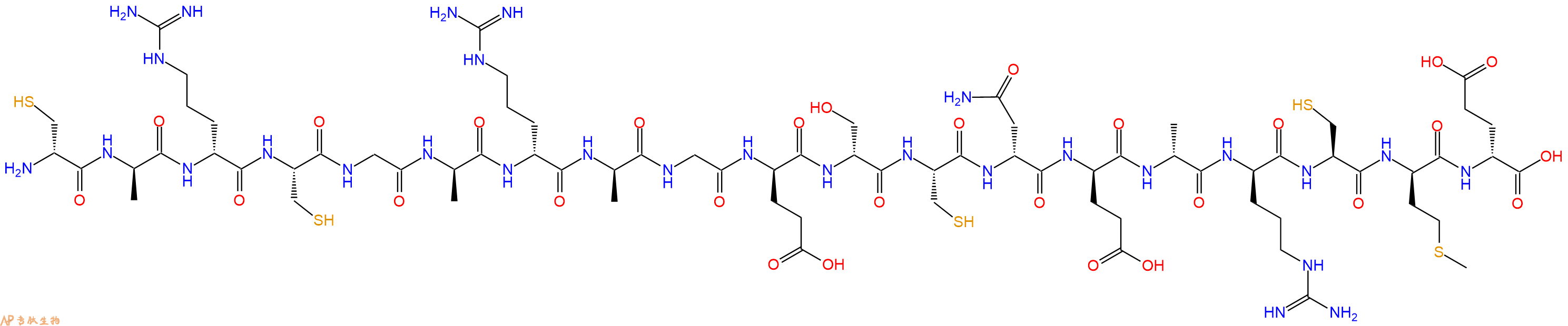 专肽生物产品H2N-DCys-DAla-DArg-Cys-Gly-DAla-DArg-DAla-Gly-DGlu-DSer-Cys-DAsn-DGlu-DAla-DArg-Cys-DMet-DGlu-OH