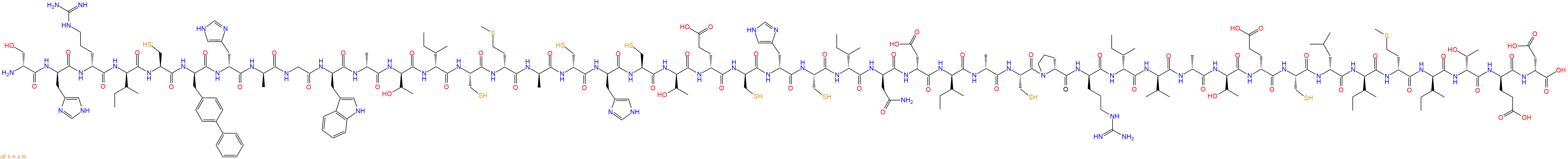 专肽生物产品H2N-DSer-DHis-DArg-DIle-Cys-DBip-DHis-DAla-Gly-DTrp-DAla-DThr-DIle-Cys-DMet-DAla-DCys-DHis-Cys-DThr-DGlu-DCys-DHis-Cys-DIle-DAsn-DAsp-DIle-DAla-Cys-DPro-DArg-DIle-DVal-DAla-DThr-DGlu-Cys-DLeu-DIle-DMet-DIle-DThr-DGlu-DAsp-OH