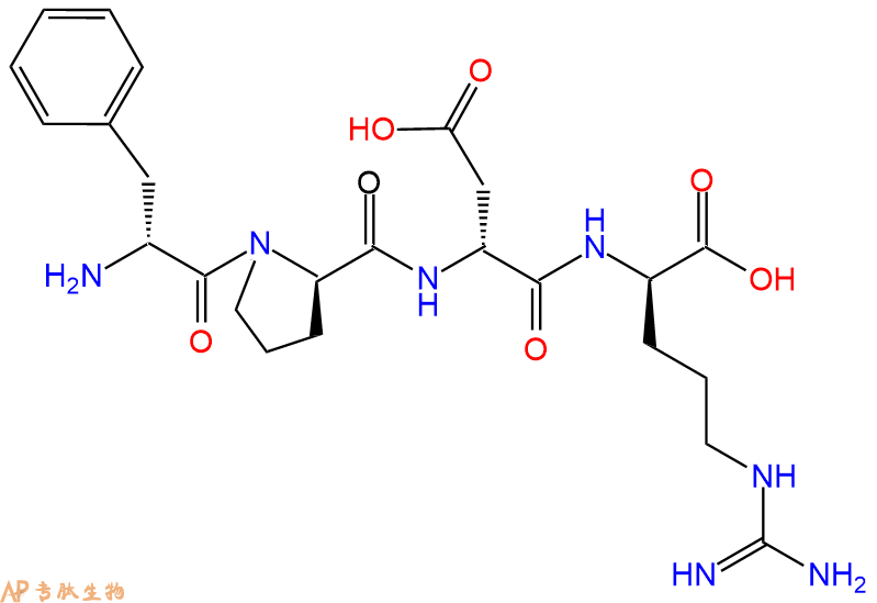 专肽生物产品H2N-DPhe-DPro-DAsp-DArg-OH