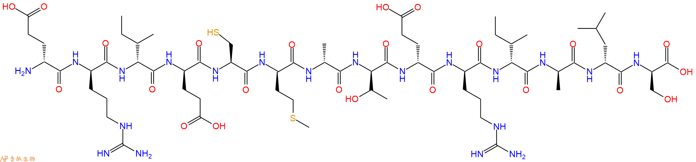 专肽生物产品H2N-DGlu-DArg-DIle-DGlu-Cys-DMet-DAla-DThr-DGlu-DArg-DIle-DAla-DLeu-DSer-OH