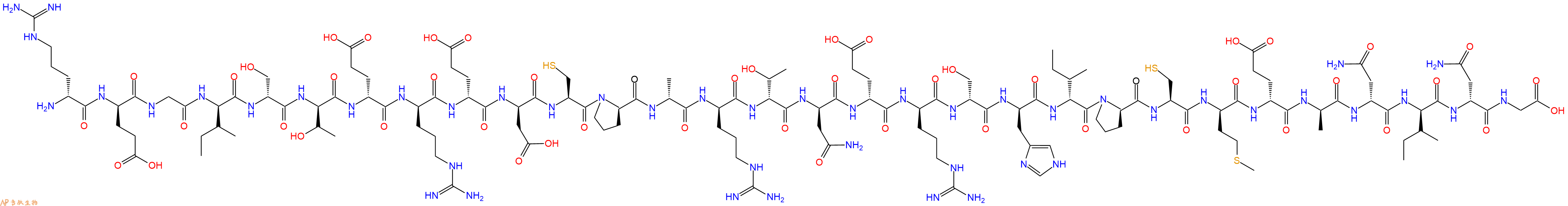 专肽生物产品H2N-DArg-DGlu-Gly-DIle-DSer-DThr-DGlu-DArg-DGlu-DAsp-Cys-DPro-DAla-DArg-DThr-DAsn-DGlu-DArg-DSer-DHis-DIle-DPro-Cys-DMet-DGlu-DAla-DAsn-DIle-DAsn-Gly-OH