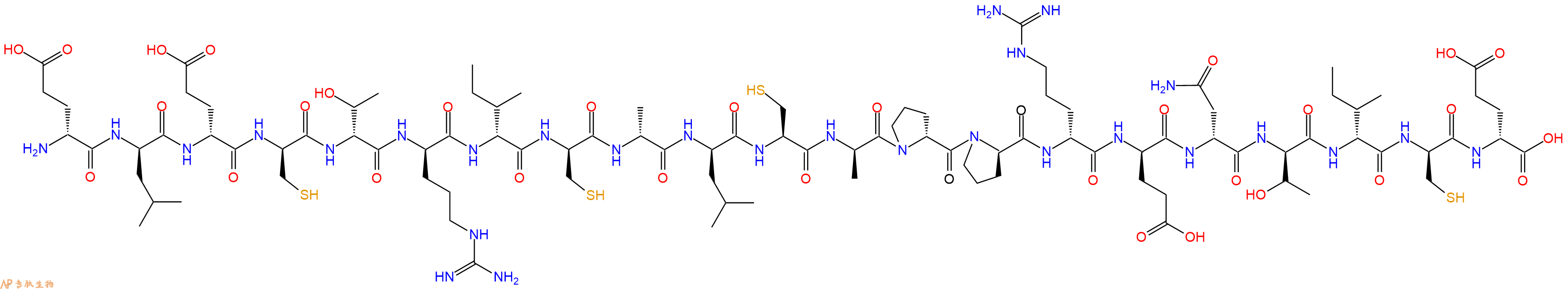 专肽生物产品H2N-DGlu-DLeu-DGlu-DCys-DThr-DArg-DIle-DCys-DAla-DLeu-Cys-DAla-DPro-DPro-DArg-DGlu-DAsn-DThr-DIle-DCys-DGlu-OH