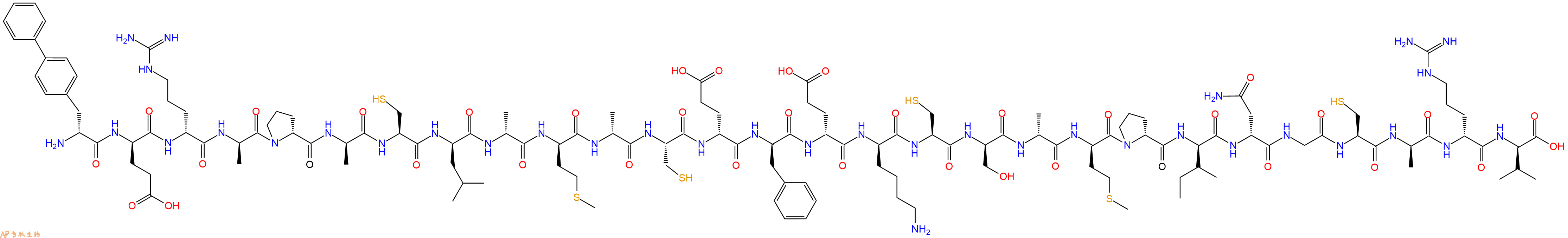 专肽生物产品H2N-DBip-DGlu-DArg-DAla-DPro-DAla-Cys-DLeu-DAla-DMet-DAla-Cys-DGlu-DPhe-DGlu-DLys-Cys-DSer-DAla-DMet-DPro-DIle-DAsn-Gly-Cys-DAla-DArg-DVal-OH