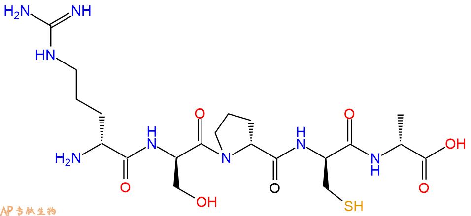 专肽生物产品H2N-DArg-DSer-DPro-DCys-DAla-OH